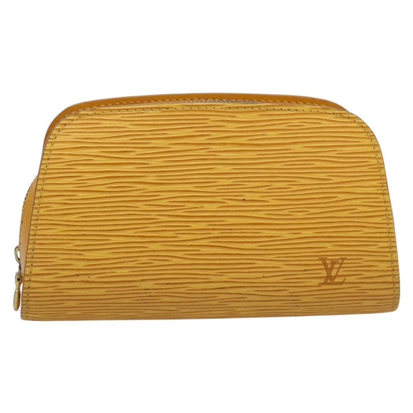 LOUIS VUITTON Epi Dauphine PM Pouch Yellow M48449 LV Auth ep15742