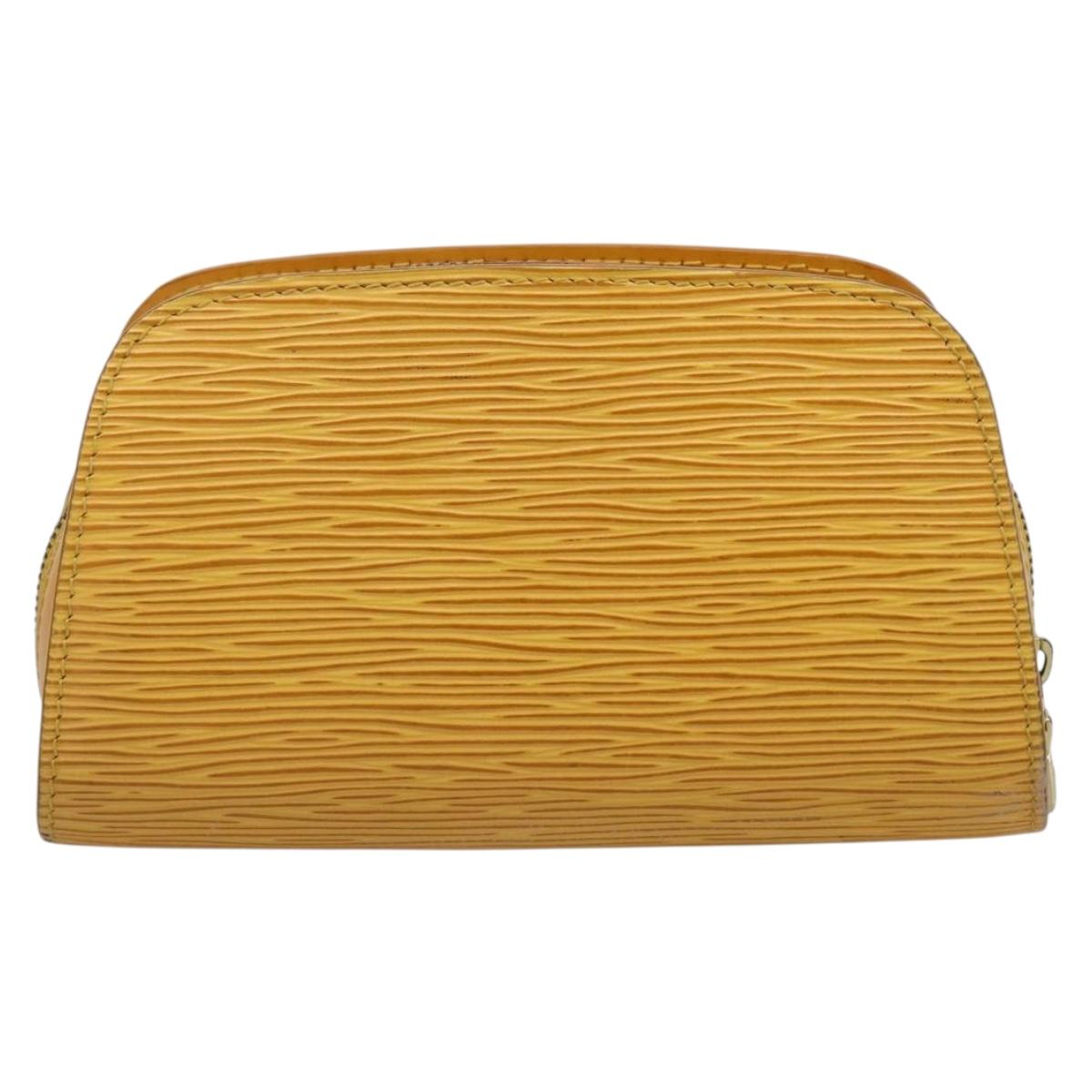 LOUIS VUITTON M48449 ドーフィーヌPM エピ LOUIS VUITTON Epi Dauphine PM Pouch Yellow M48449 LV Auth ep15742