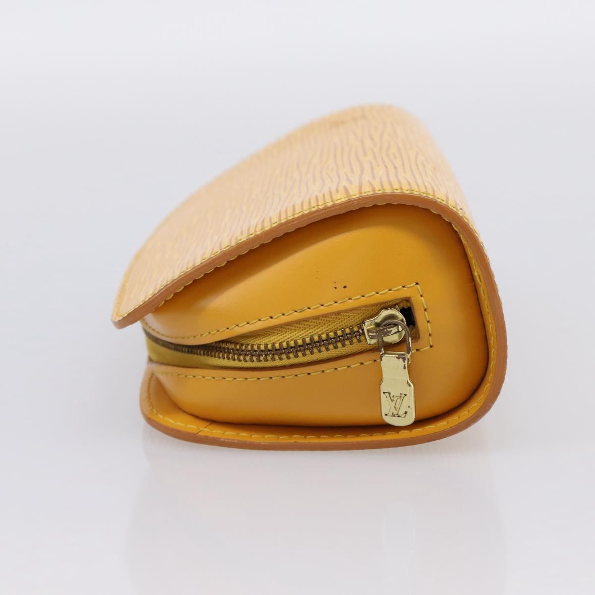 LOUIS VUITTON M48449 ドーフィーヌPM エピ LOUIS VUITTON Epi Dauphine PM Pouch Yellow M48449 LV Auth ep15742