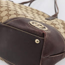 GUCCI GG Canvas Tote Bag Beige Gold Tone 169946 Auth ep15744-9