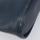 Christian Dior Hand Bag Leather Navy Gold Tone Auth ep15745-13