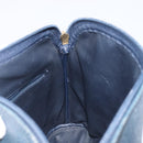 Christian Dior Hand Bag Leather Navy Gold Tone Auth ep15745-18