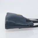 Christian Dior Hand Bag Leather Navy Gold Tone Auth ep15745-4