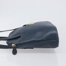 Christian Dior Hand Bag Leather Navy Gold Tone Auth ep15745-5