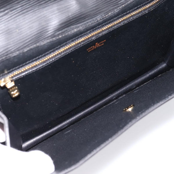 LOUIS VUITTON Epi Montaigne 27 Clutch Bag Black M52652 LV Auth ep15746