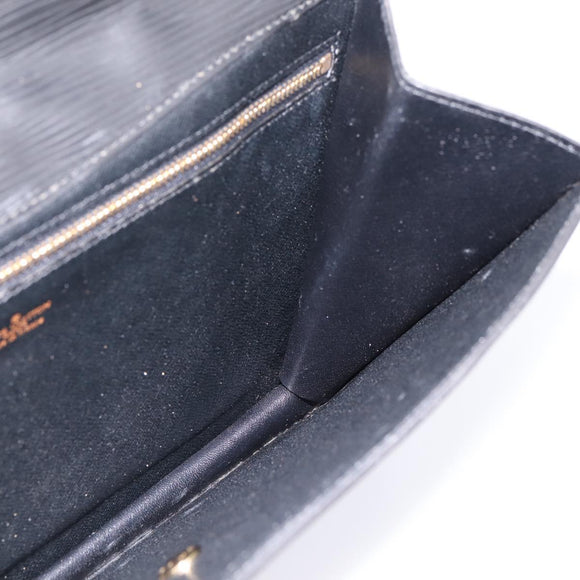 LOUIS VUITTON Epi Montaigne 27 Clutch Bag Black M52652 LV Auth ep15746