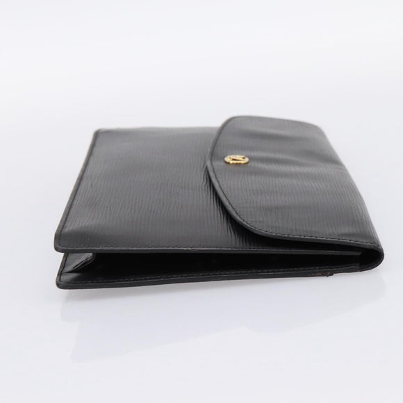 LOUIS VUITTON Epi Montaigne 27 Clutch Bag Black M52652 LV Auth ep15746