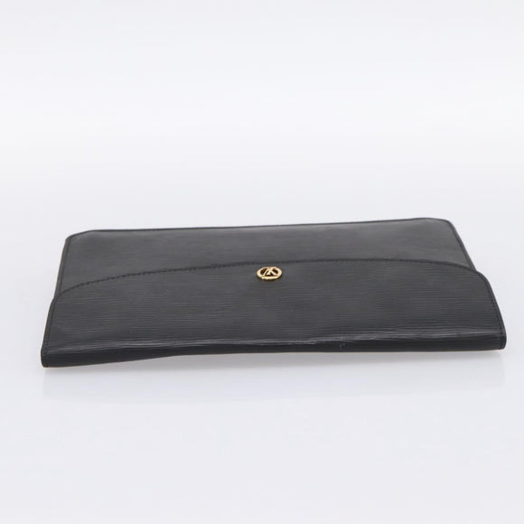 LOUIS VUITTON Epi Montaigne 27 Clutch Bag Black M52652 LV Auth ep15746