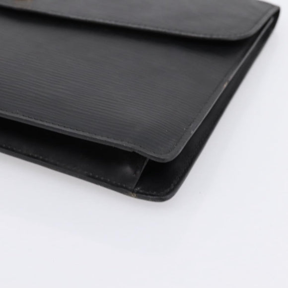 LOUIS VUITTON Epi Montaigne 27 Clutch Bag Black M52652 LV Auth ep15746
