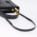 Christian Dior Maris Pearl Hand Bag Patent 2way Black Gold Tone Auth ep15753A-9