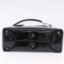 Christian Dior Maris Pearl Hand Bag Patent 2way Black Gold Tone Auth ep15753A-5
