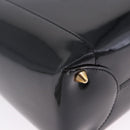 Christian Dior Maris Pearl Hand Bag Patent 2way Black Gold Tone Auth ep15753A-18