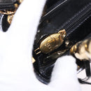 Christian Dior Maris Pearl Hand Bag Patent 2way Black Gold Tone Auth ep15753A-20