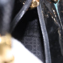 Christian Dior Maris Pearl Hand Bag Patent 2way Black Gold Tone Auth ep15753A-22