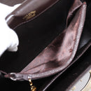 GUCCI Shoulder Bag Leather Brown Gold Tone Auth ep15755-20