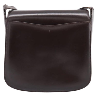 GUCCI Shoulder Bag Leather Brown Gold Tone Auth ep15755 - 0