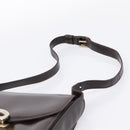 GUCCI Shoulder Bag Leather Brown Gold Tone Auth ep15755-8