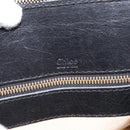 Chloe Hand Bag Leather Black Gold Tone Auth ep15756A-17