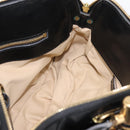 Chloe Hand Bag Leather Black Gold Tone Auth ep15756A-18