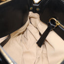 Chloe Hand Bag Leather Black Gold Tone Auth ep15756A-19