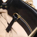 Chloe Hand Bag Leather Black Gold Tone Auth ep15756A-20