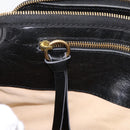 Chloe Hand Bag Leather Black Gold Tone Auth ep15756A-24