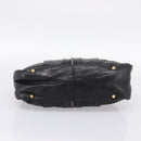 Chloe Hand Bag Leather Black Gold Tone Auth ep15756A-5