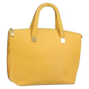 CELINE Tote Bag Leather Yellow Gold Tone Auth ep15757-1