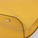 CELINE Tote Bag Leather Yellow Gold Tone Auth ep15757-10
