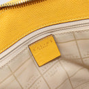 CELINE Tote Bag Leather Yellow Gold Tone Auth ep15757-16