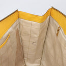 CELINE Tote Bag Leather Yellow Gold Tone Auth ep15757-19