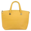 CELINE Tote Bag Leather Yellow Gold Tone Auth ep15757-2