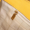 CELINE Tote Bag Leather Yellow Gold Tone Auth ep15757-20