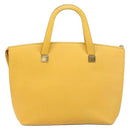 CELINE Tote Bag Leather Yellow Gold Tone Auth ep15757-3
