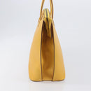 CELINE Tote Bag Leather Yellow Gold Tone Auth ep15757-5