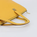 CELINE Tote Bag Leather Yellow Gold Tone Auth ep15757-7