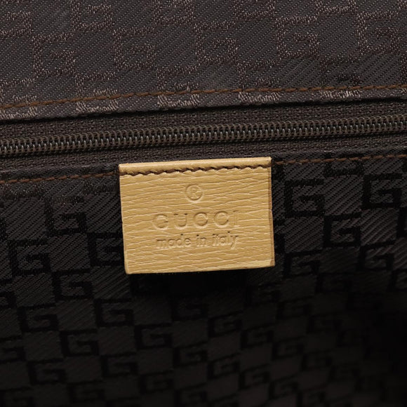 GUCCI Tote Bag Leather Beige Gold Tone 002 1122 2684 Auth ep15761