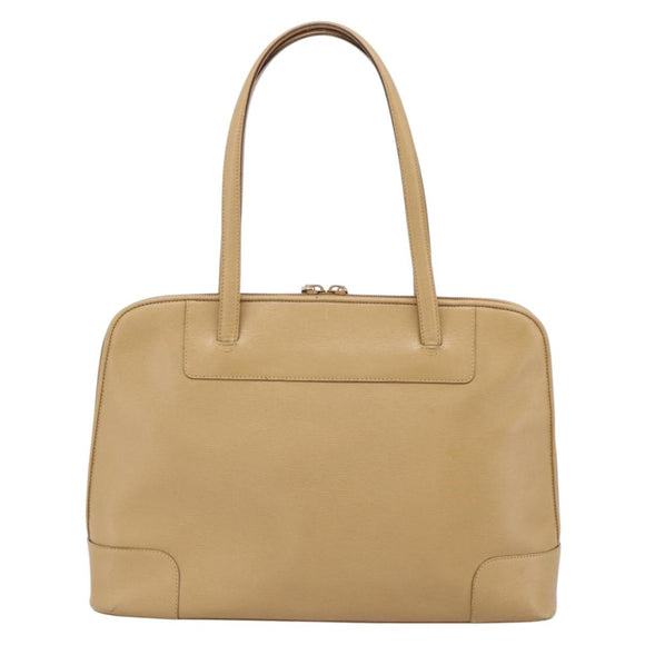 GUCCI Tote Bag Leather Beige Gold Tone 002 1122 2684 Auth ep15761