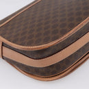 CELINE Macadam Shoulder Bag PVC Leather Brown Gold Tone Auth ep15762-16