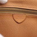 CELINE Macadam Shoulder Bag PVC Leather Brown Gold Tone Auth ep15762-12