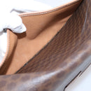 CELINE Macadam Shoulder Bag PVC Leather Brown Gold Tone Auth ep15762-24