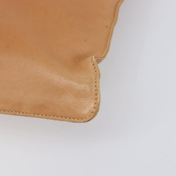 LOEWE Hand Bag Leather Beige Auth ep15763