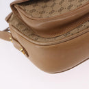 GUCCI Micro GG Canvas Shoulder Bag Beige Gold Tone Auth ep15764-8
