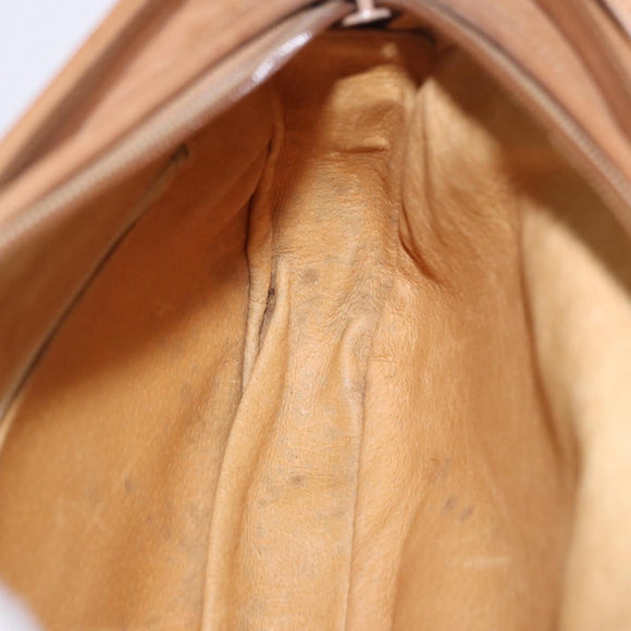 GUCCI Micro GG Canvas Shoulder Bag Beige Gold Tone Auth ep15764