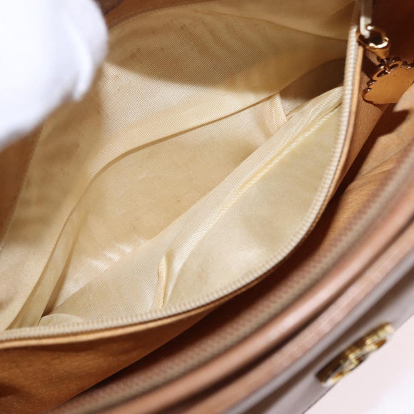 GUCCI Micro GG Canvas Shoulder Bag Beige Gold Tone Auth ep15764