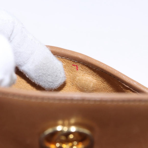 GUCCI Micro GG Canvas Shoulder Bag Beige Gold Tone Auth ep15764