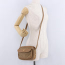 GUCCI Micro GG Canvas Shoulder Bag Beige Gold Tone Auth ep15764-24