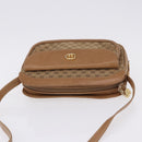 GUCCI Micro GG Canvas Shoulder Bag Beige Gold Tone Auth ep15764-6