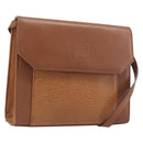 Burberrys Shoulder Bag Leather Brown Gold Tone Auth ep15766-1
