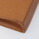 Burberrys Shoulder Bag Leather Brown Gold Tone Auth ep15766-17